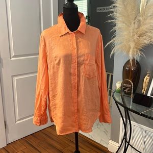 Linen button-down blouse